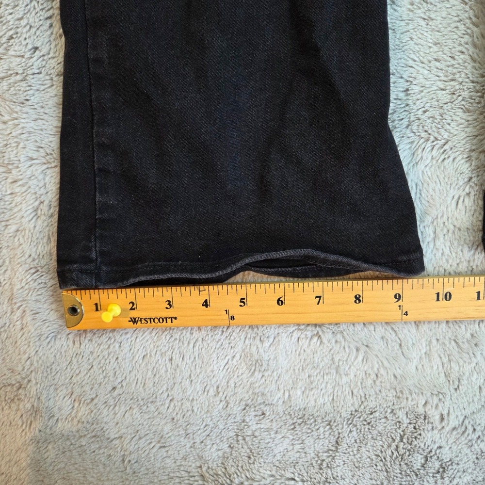 Levi's 726 High Rise Flare Jeans Womens 26 Slim Fit Stretch Denim Pants Black - Picture 7 of 11